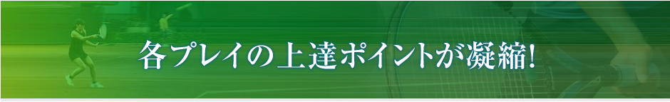 各ショットの上達ポイントを凝縮!